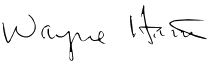 Wayne Harris' signature