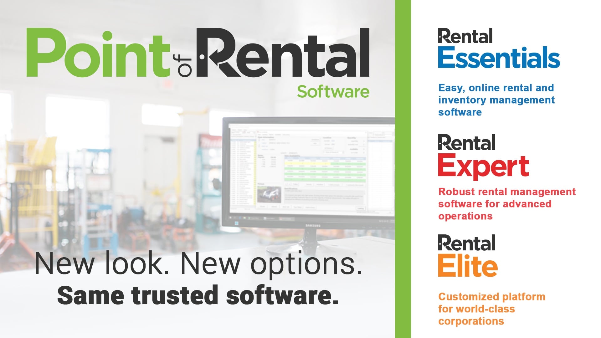 Point of Rental Software's Management Software Options