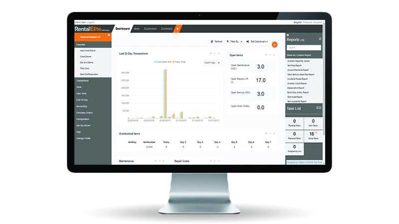 Rental Elite's new web-based dashboard