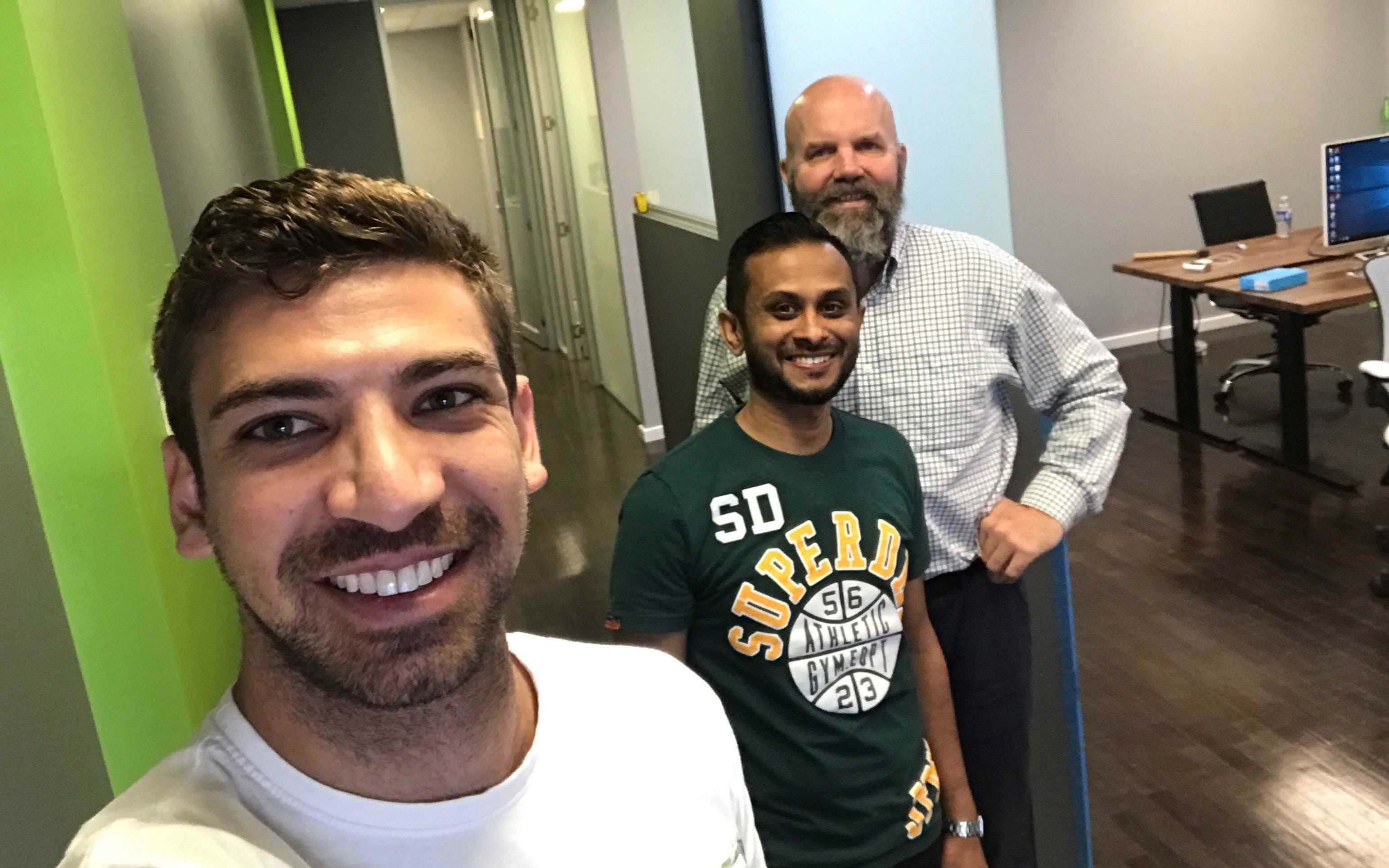 Part of Point of Rental's Australian team takes a selfie at their new office.