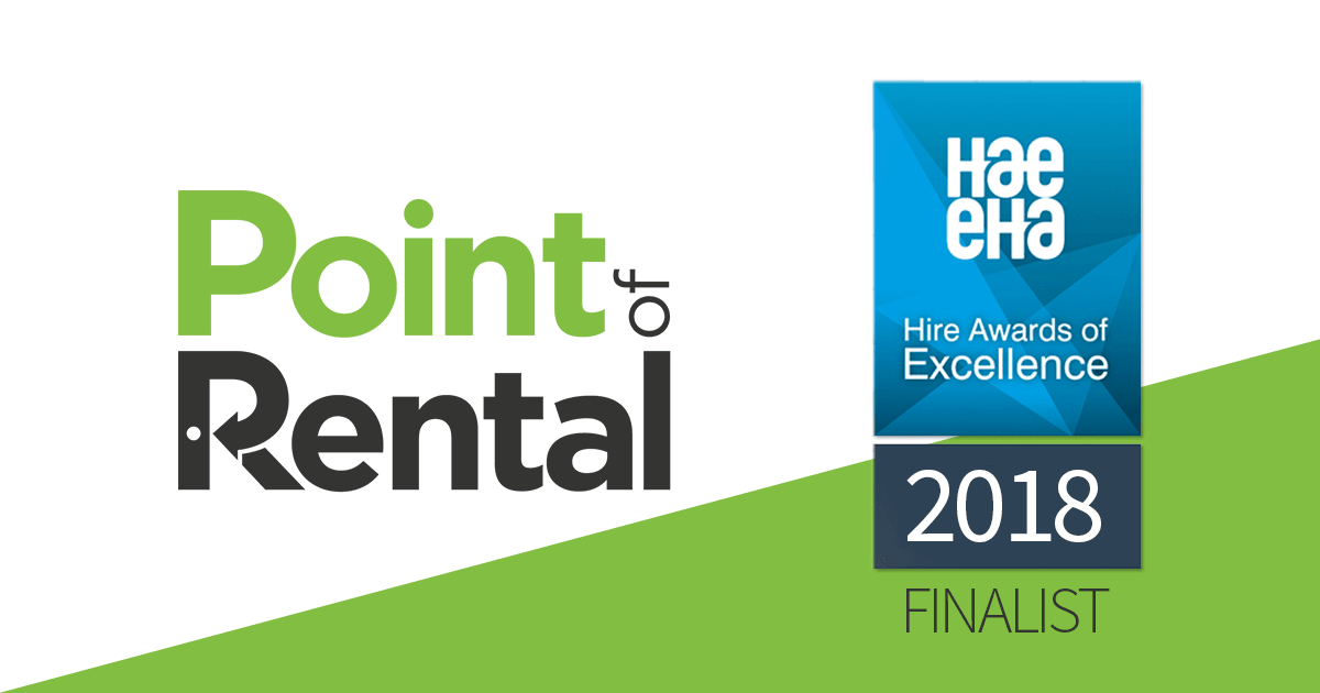 Point of Rental is a 2018 HAE EHA Supplier of the Year finalist