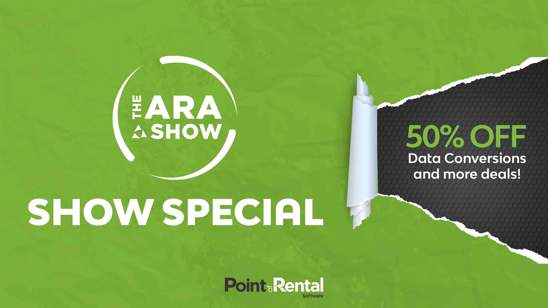 Point of Rental's 2020 ARA Show specials include 50% off data conversions