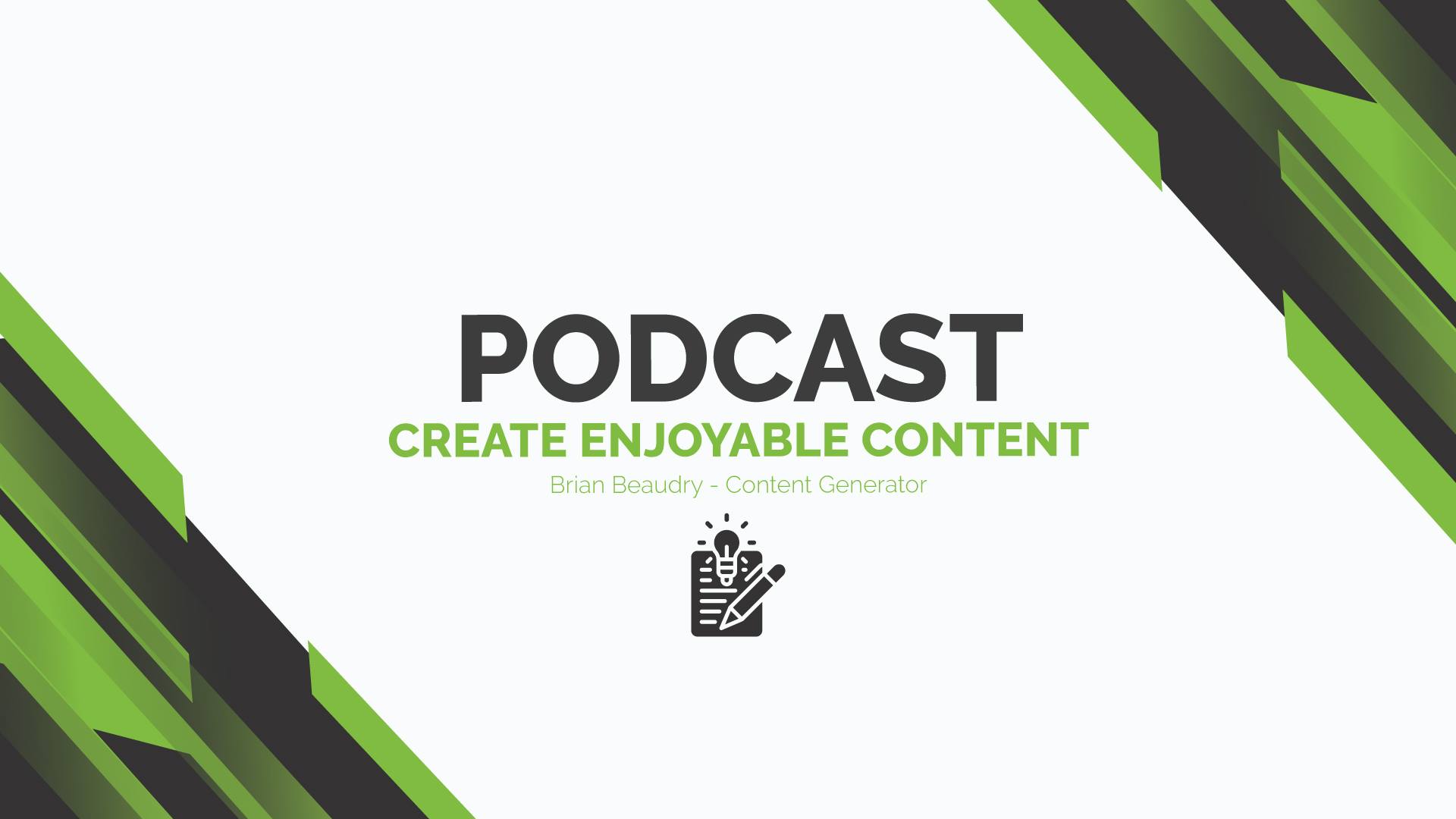 Create Enjoyable Content Podcast text