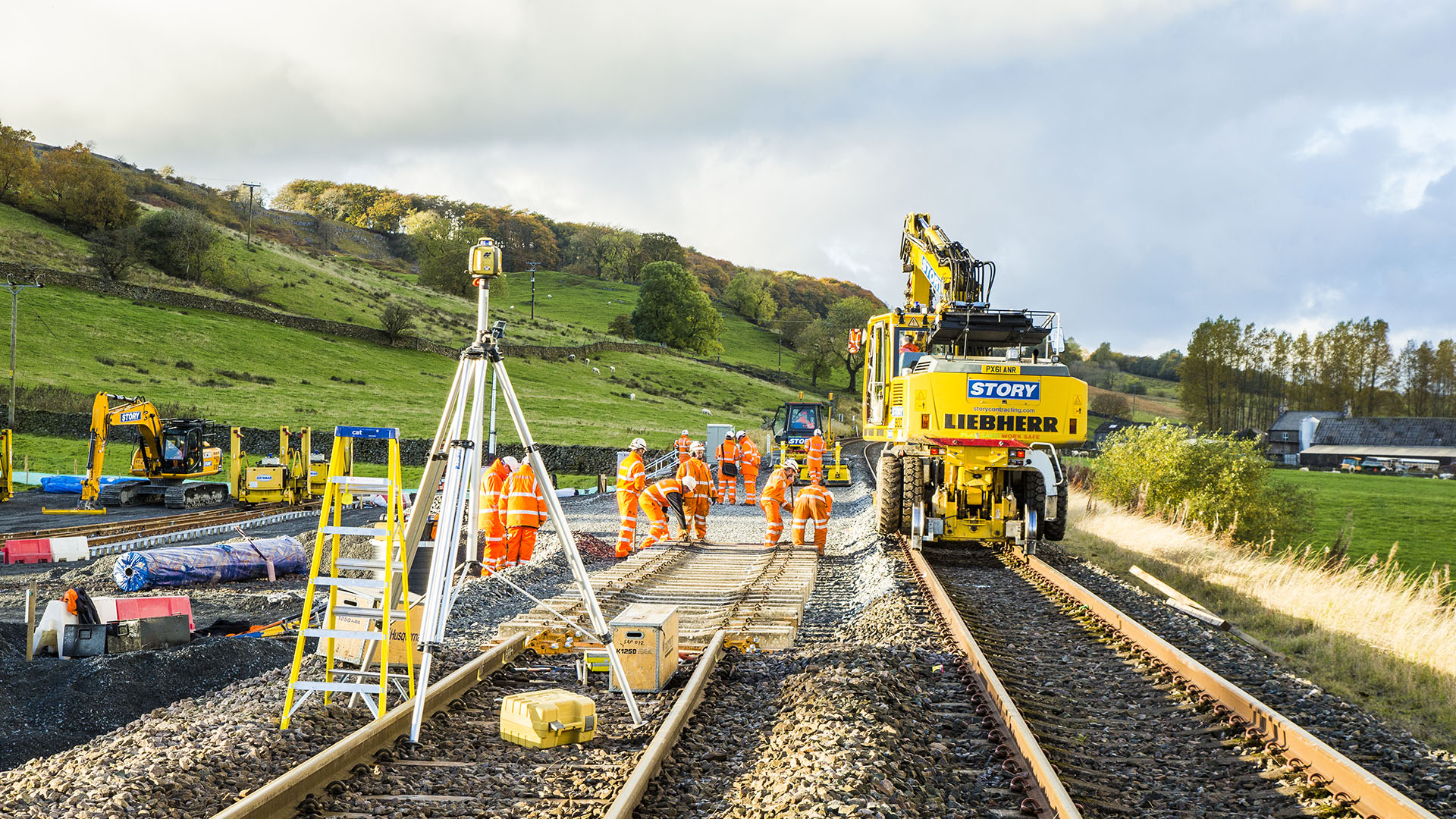 Story Contracting team working on a railway