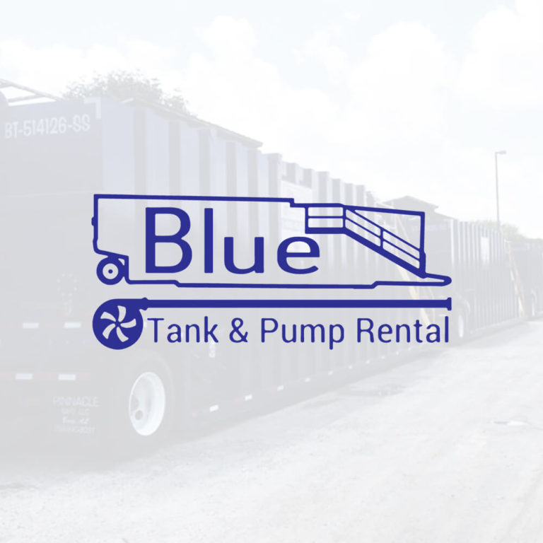 Blue tank and pump