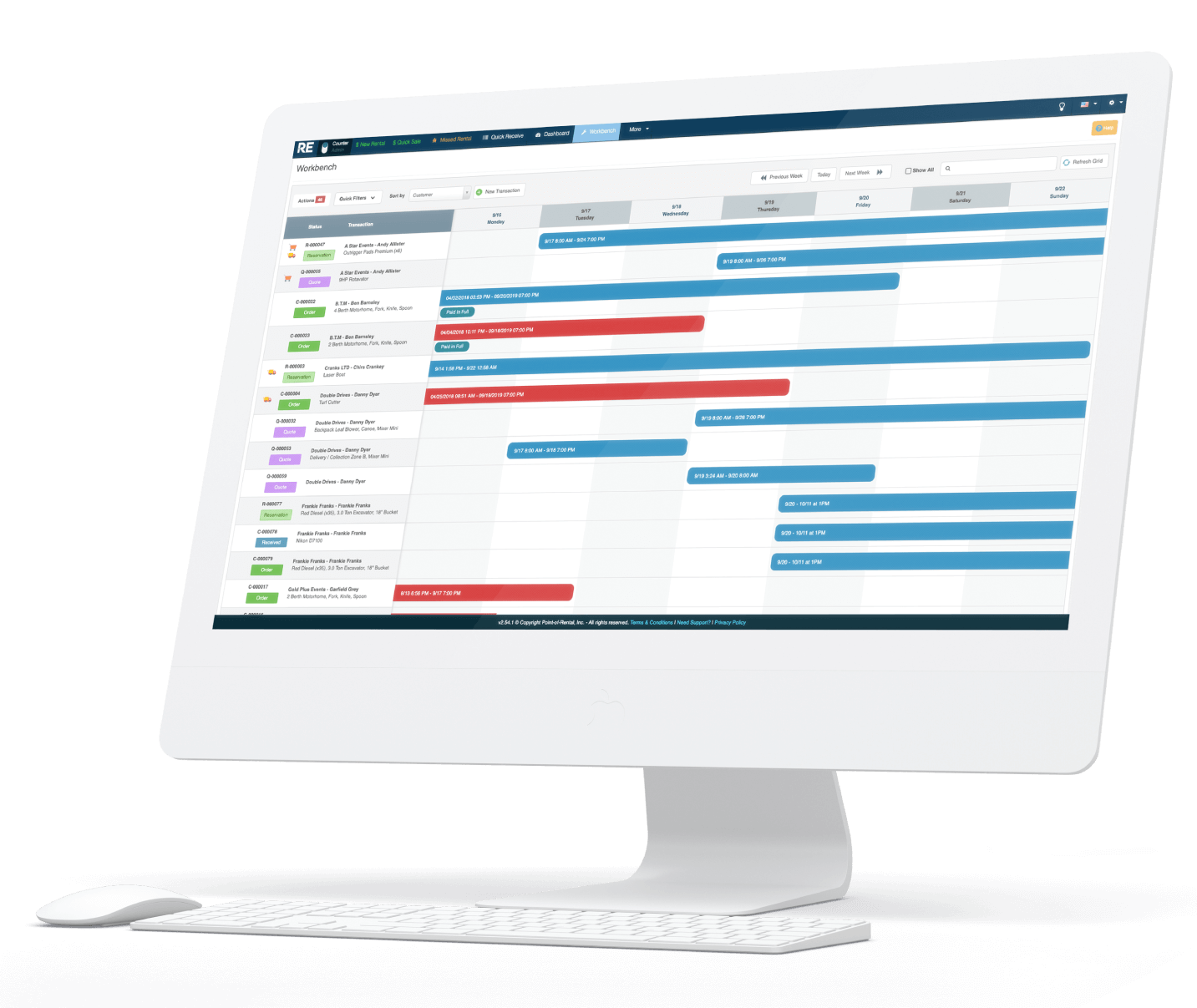 Point of Rental Software Rental & Inventory