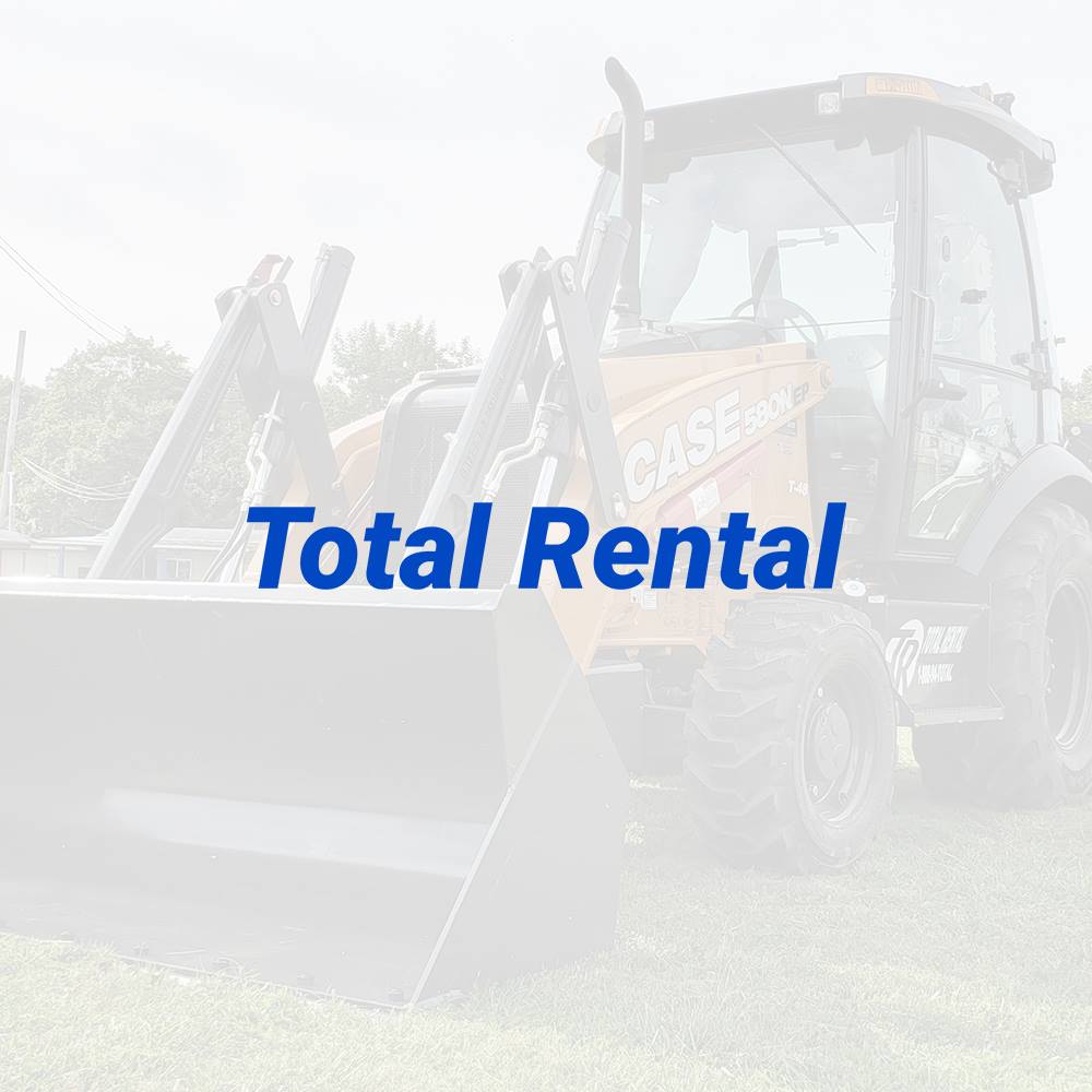 Total Rental logo in front of a faded background