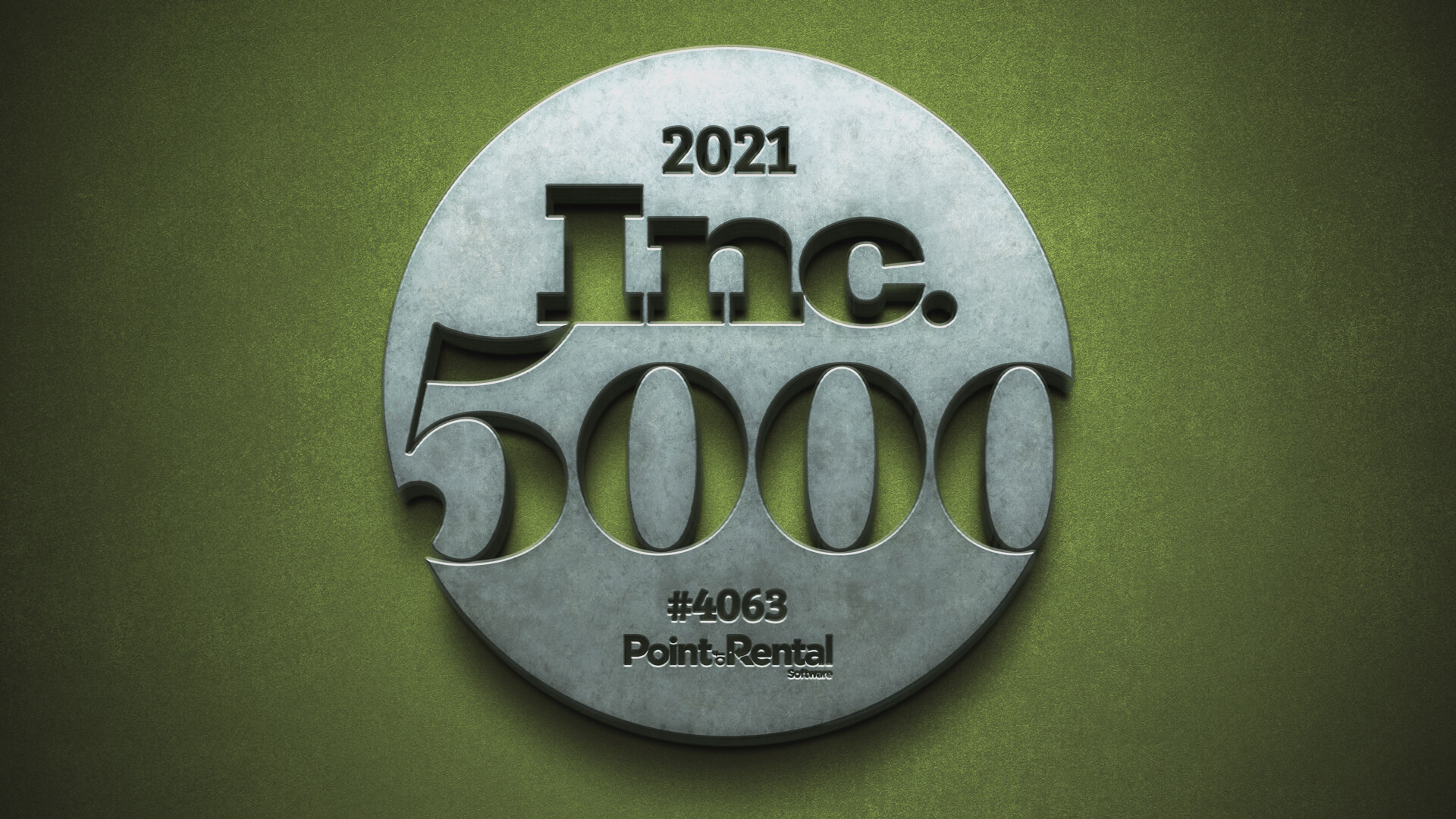 Inc. 5000 graphic with Point of Rental's rank, #4063