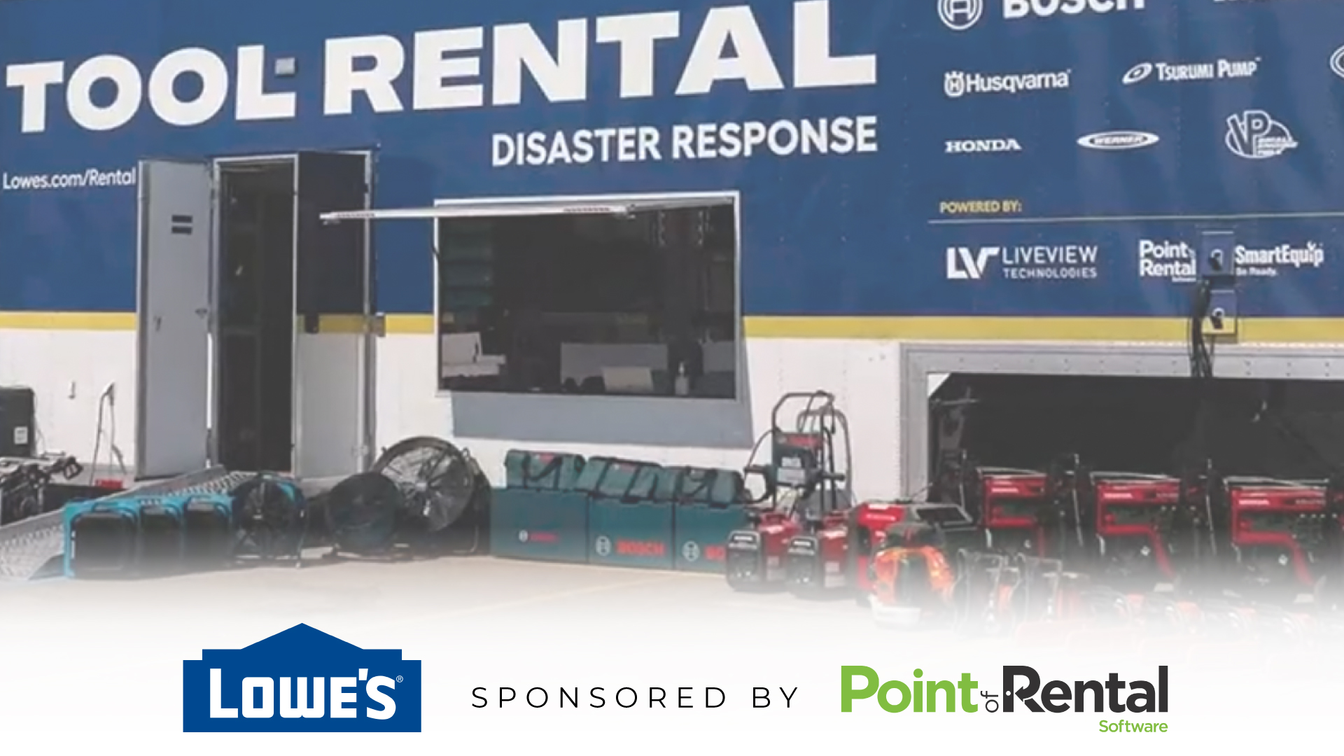 Lowe's Tool Rental Disaster Response Trailer in Bowling Green, Kentucky