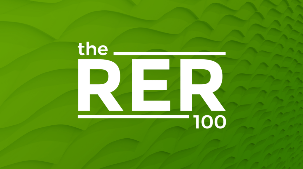 The 2022 RER 100 logo on a green background.