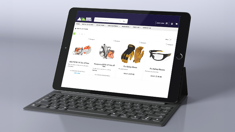 Essentials' new Web Storefront user interface.