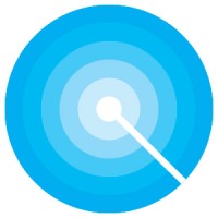 Zonar logo; concentric blue circles getting darker as it goes out from the center and a 45-degree white line from the center of the circle to bottom right.