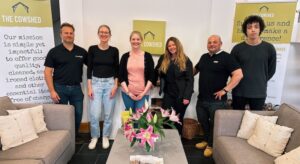 CowshedWebsite2025 - Point of Rental Software AU | Hire & Inventory Management Software A group of six Pointers pose for a photo at The Cowshed in the UK.