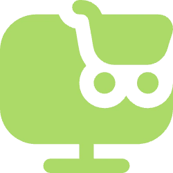 Shopping cart icon on a self-service kiosk screen